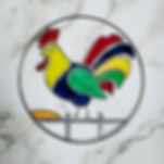 Rise & Shine Rooster Stained Glass Suncatcher