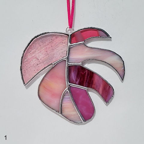 Tropical Pink Monstera Leaf Small | Sun Sapphires