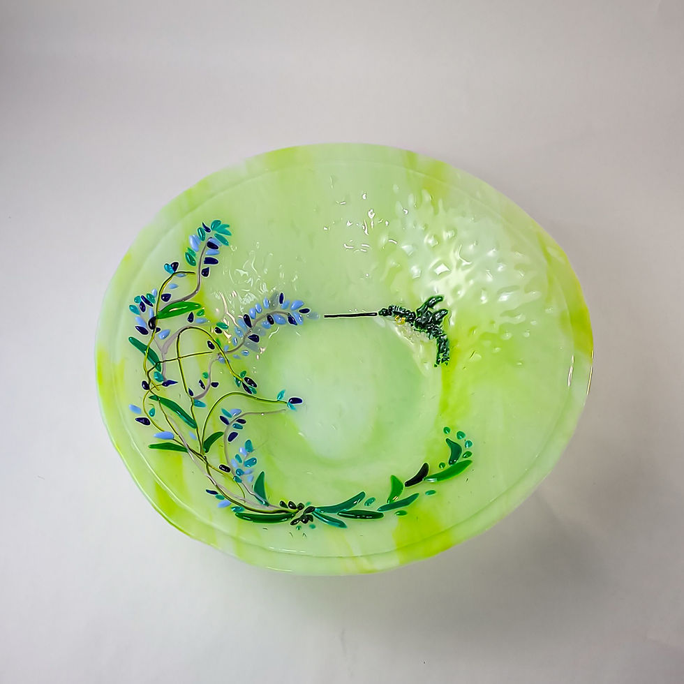 Floral Hummingbird Bowl