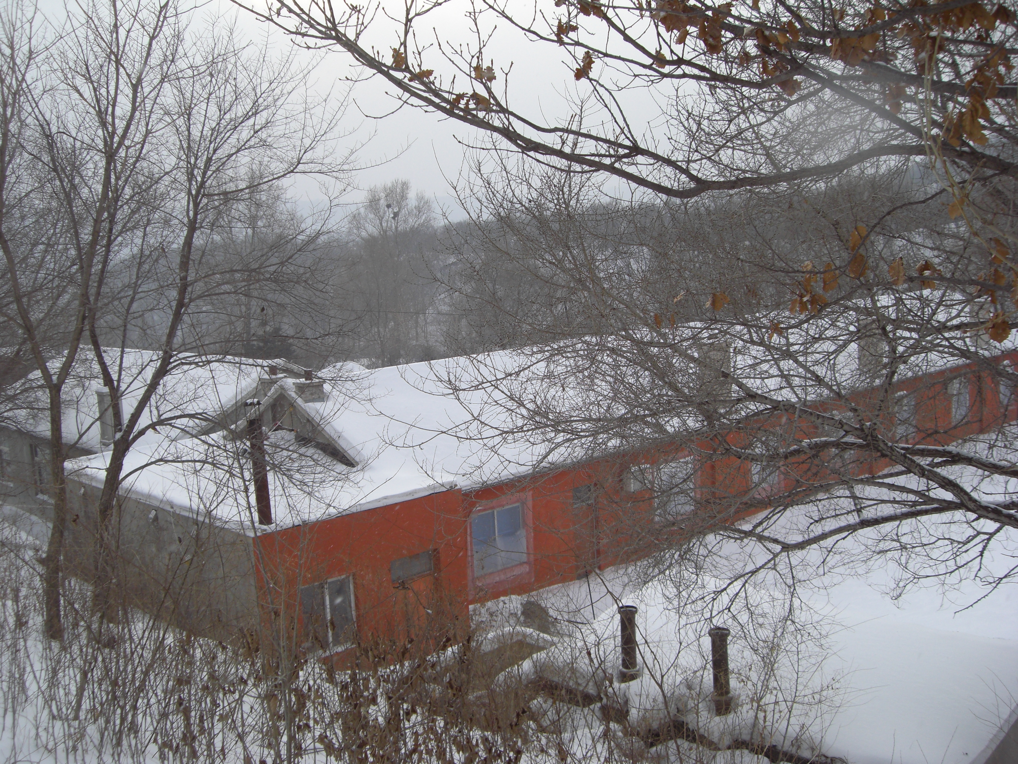 Overview of the school in winter