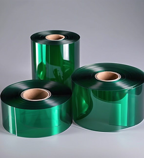 transparent PP plastic film on rolls dark green background.jpg