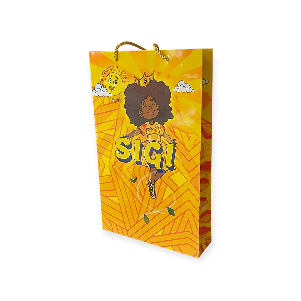 Celebrate every occasion with the Sigi Gift Bag! Featuring Princess Sigi, this bright and cheerful bag inspires self-love