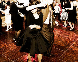 People dancing at event