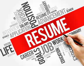 Resume word cloud collage, business conc