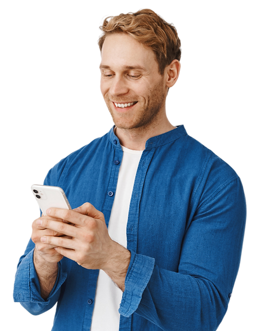modern-candid-guy-with-phone-hands-chatting-message-read-screen-smiling-smartphone-display
