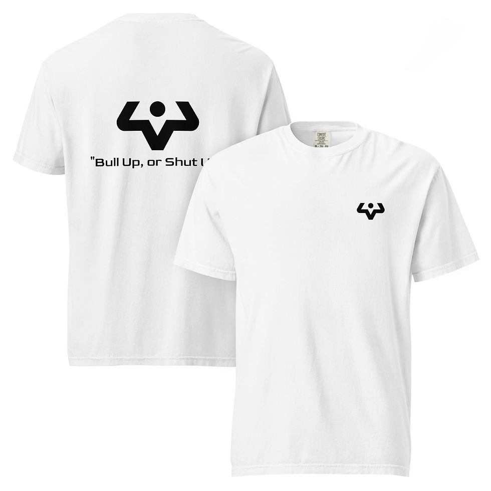 Thumbnail: "Bull up, or Shut Up!"  Hustle Bull Unisex garment-dyed heavyweight t-shirt