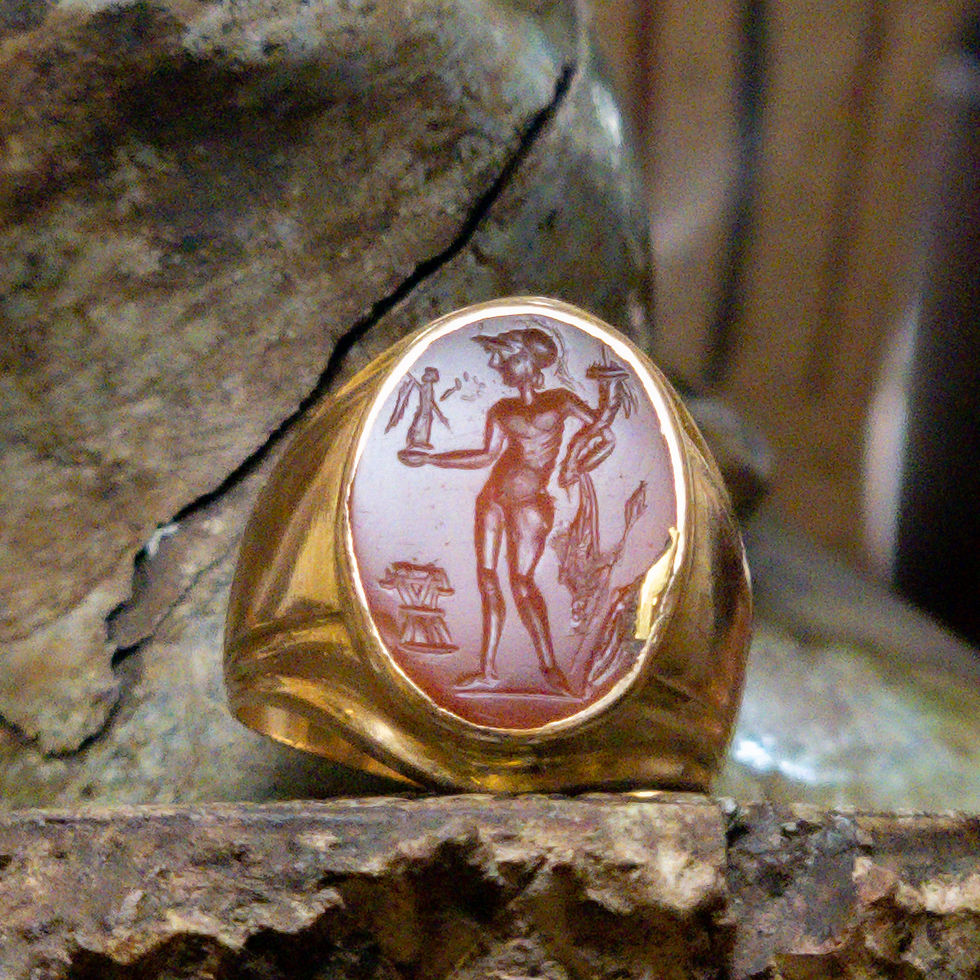 Thumbnail: Carnelian intaglio ring of Mars