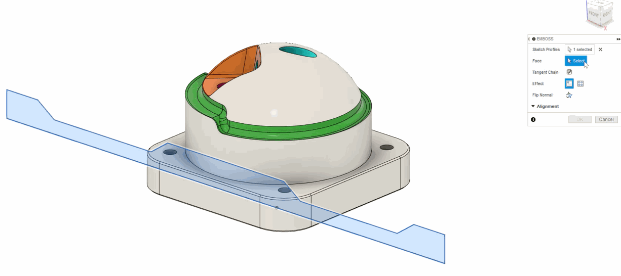 Create curved text in fusion 360