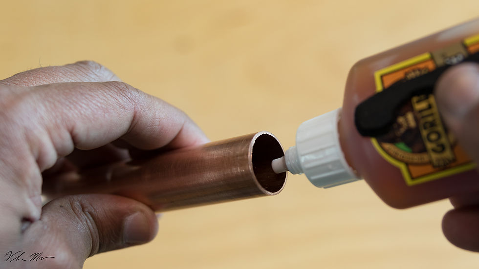 copper pipe, gorilla glue