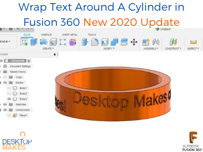 Create Curved Text in Fusion 360