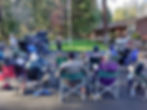homeless liturgy circle around fire