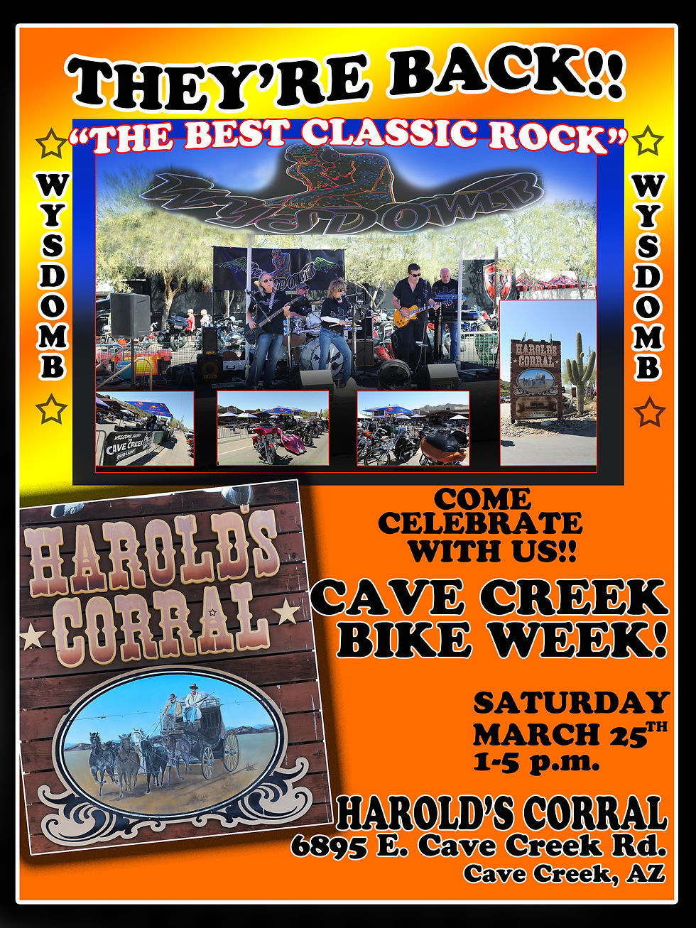 Wysdomb Band Plays Bike Week at Harold's Coral