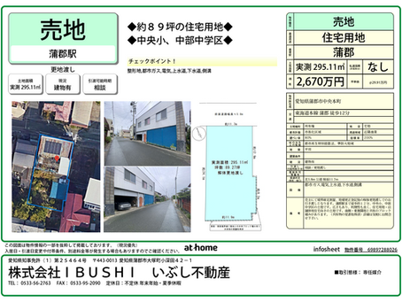 蒲郡市中央本町　新着土地情報