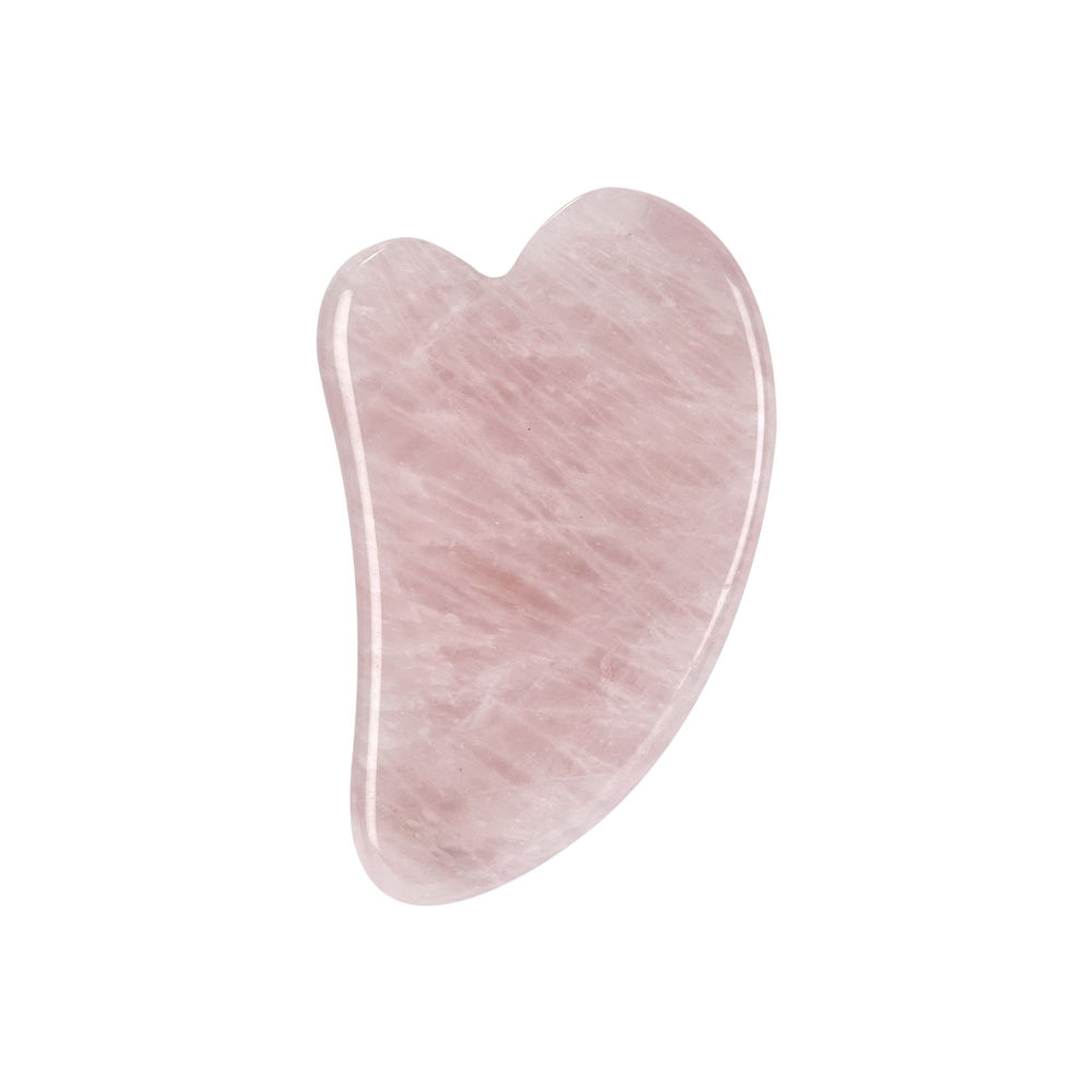 Fair Trade Gua Sha Massagestein Rosenquarz