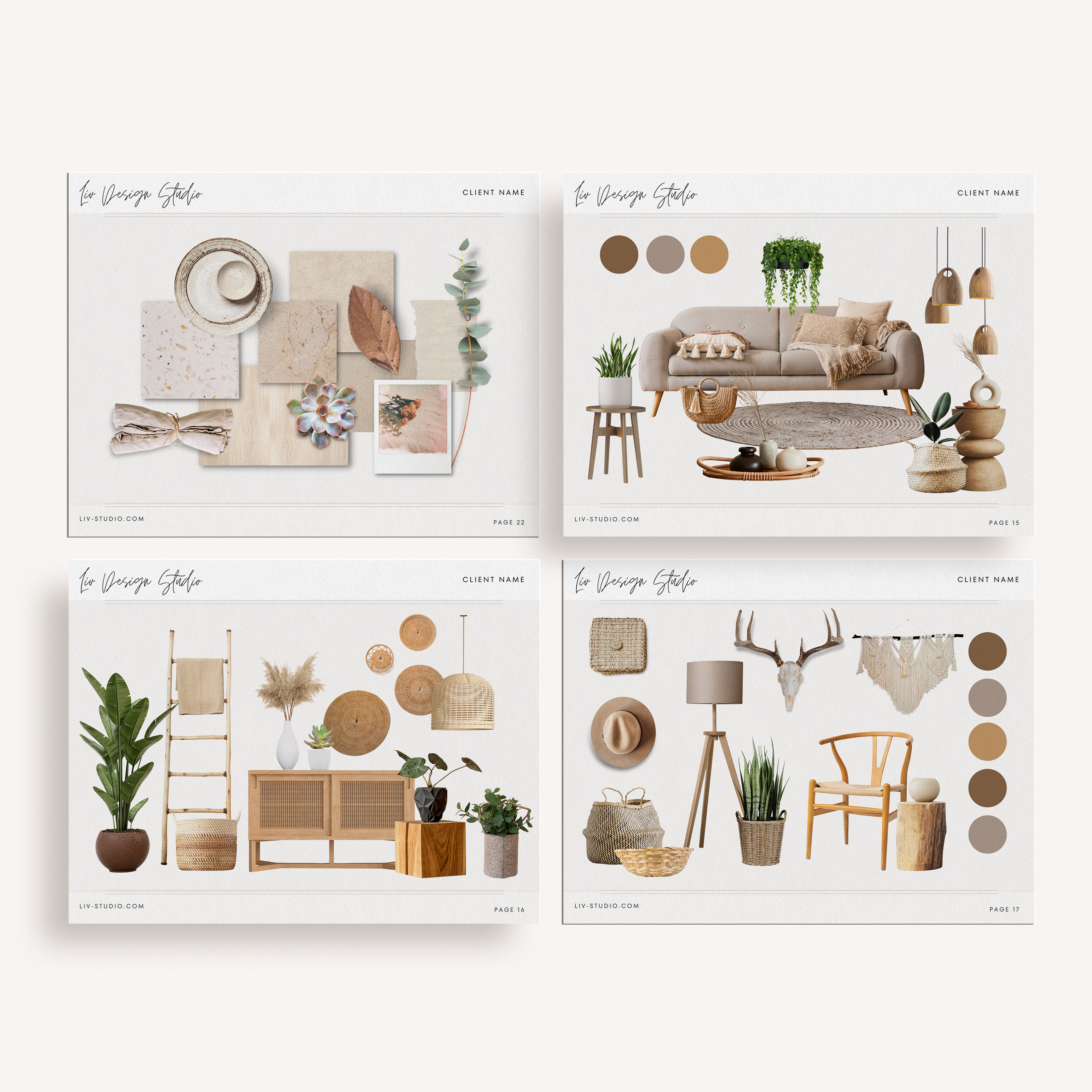 Liv Mood Boards and Flat Lays