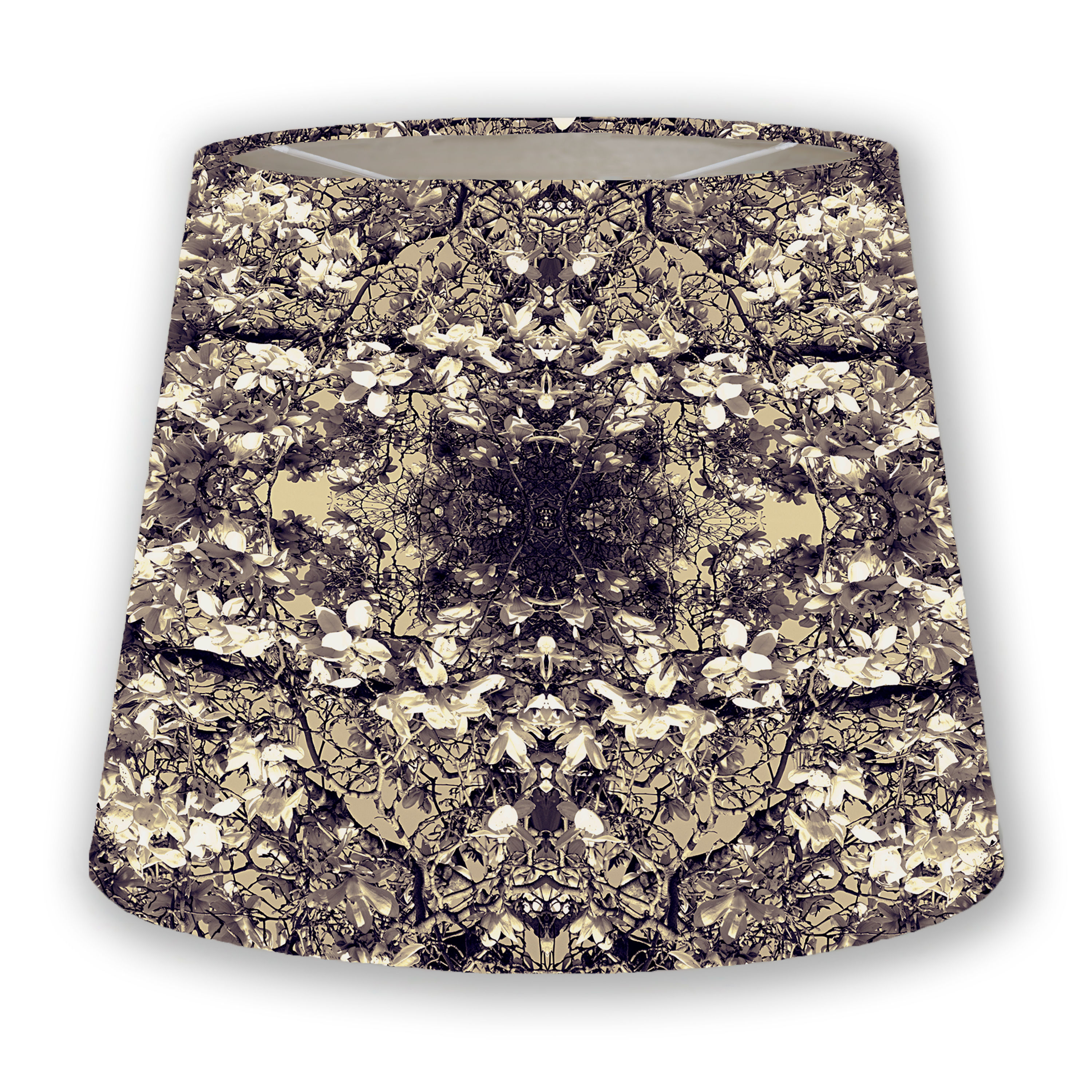 Sepia Magnolia Lace Cone Lampshade
