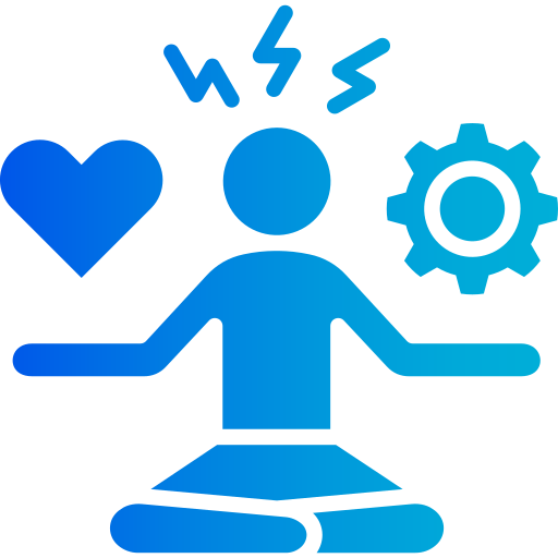 Person meditating, balancing heart, mind, work