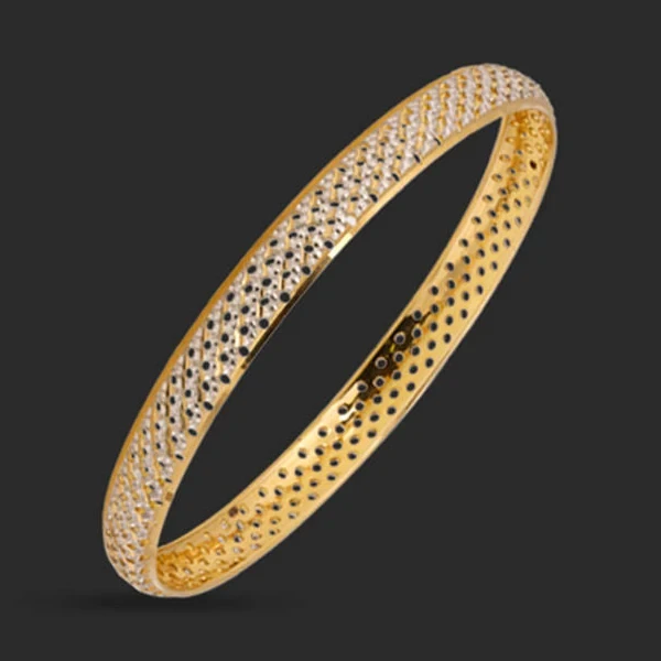 Elegant gold bangle with intricate detailing