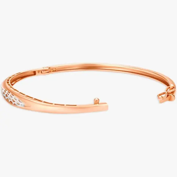 Elegant rose gold bangle bracelet