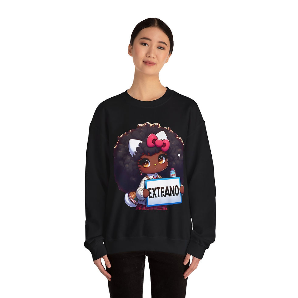 Thumbnail: hola gato Crewneck Sweatshirt