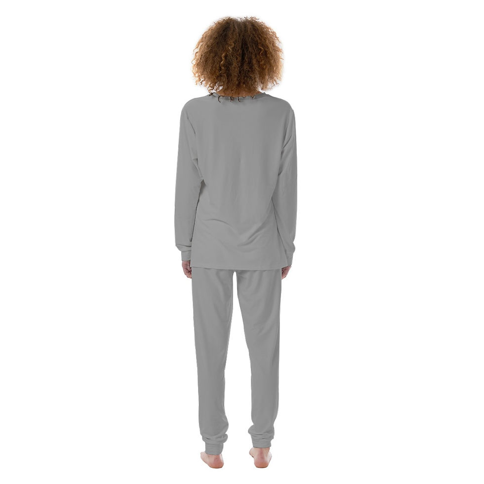Thumbnail: Grey Drowsy Cat All-Over Print Women's Pajamas