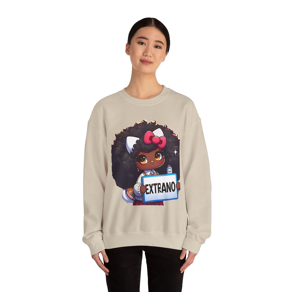 Thumbnail: hola gato Crewneck Sweatshirt