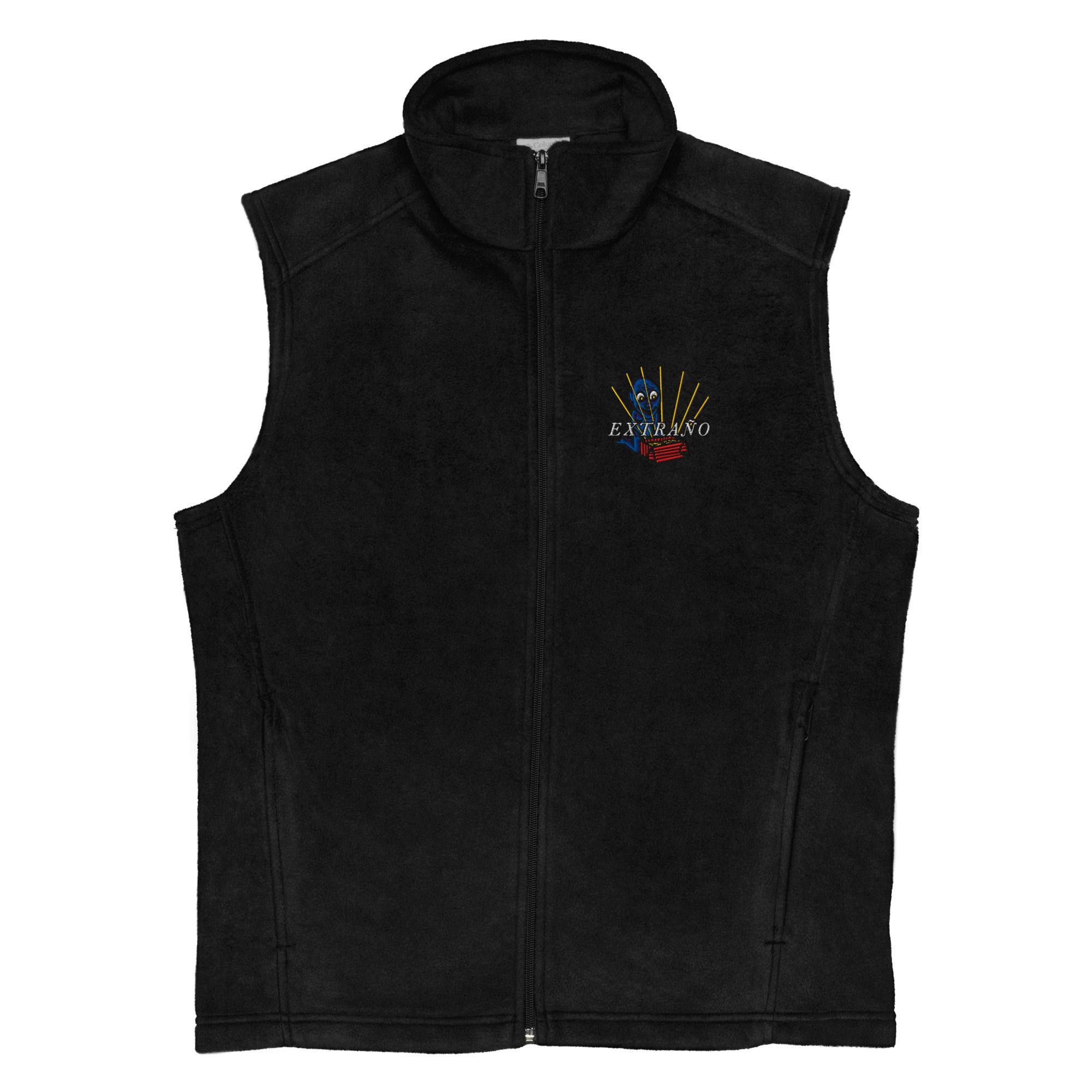 Greedy boy embroidered fleece vest