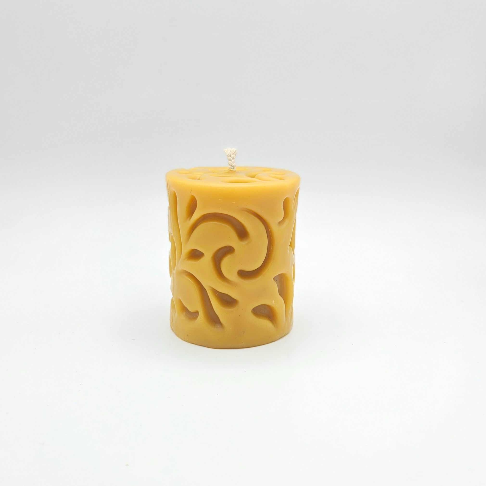 Cast Pillar Beeswax Candle