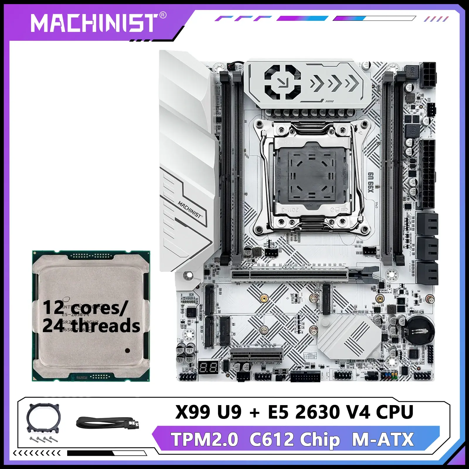 New X99 U9 MACHINIST X99 Motherboard Set Kit Optional LGA2011-3 Xeon
