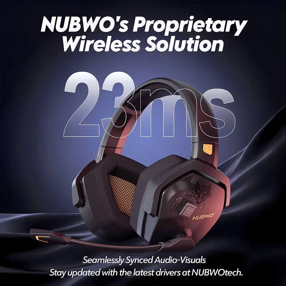 Miniatura: NUBWO G06 Dual Wireless Gaming Headphones 2.4GHz Bluetooth 5.3
