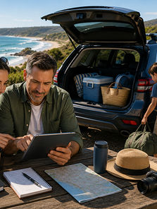 Couple comparing the best extended car warranty options in Australia