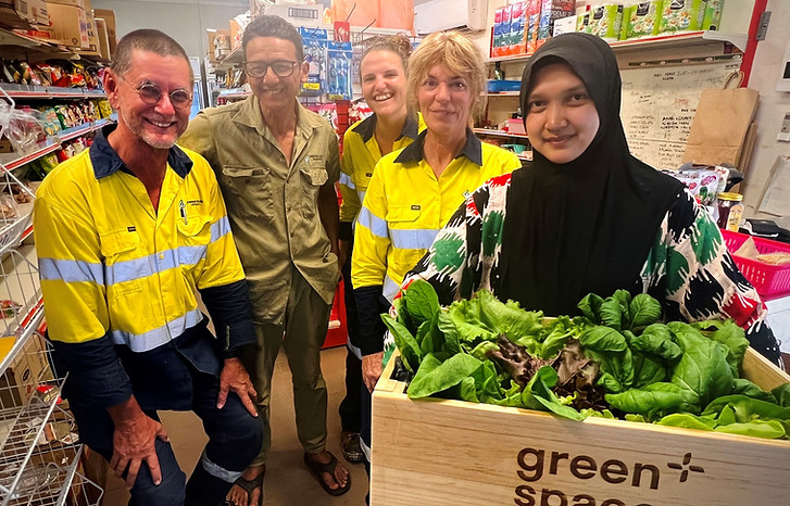 Green Space Teach produce in local Christmas island Supermarket