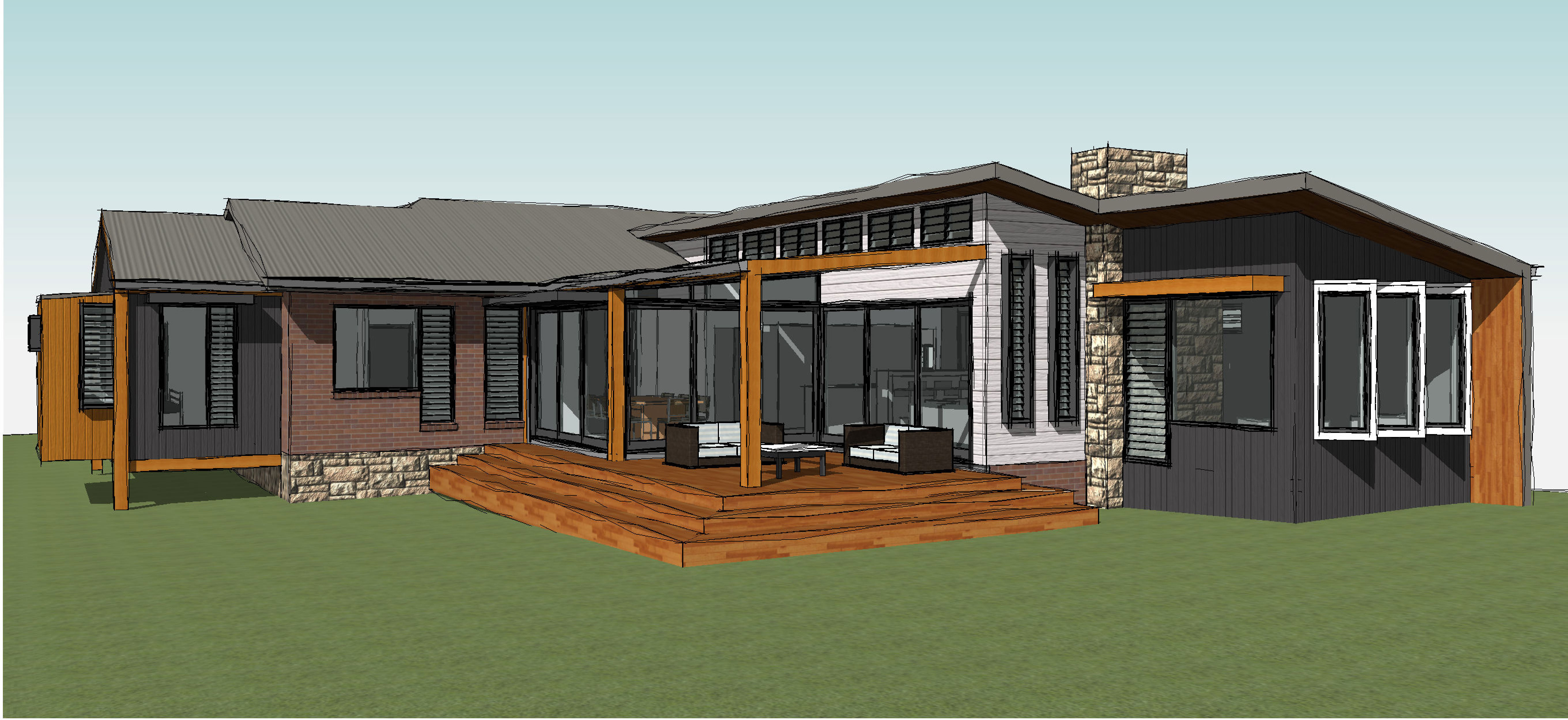 Rear Yard Concept Perspective