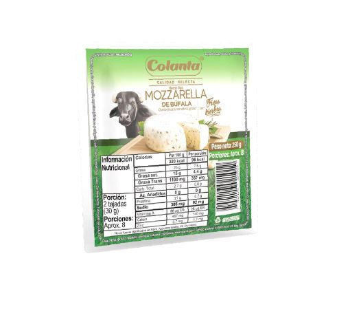 Queso Mozzarella de Búfala Finas Hierbas Bloque x 250 g