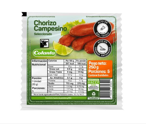 Chorizo Campesino Seleccionado x 250 g