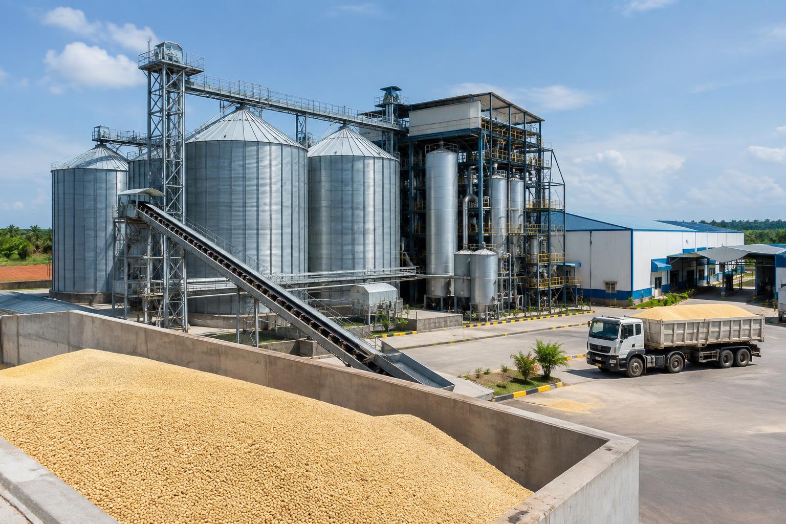 Usine de trituration de soja et de fabrication d'aliments pour animaux au Bénin