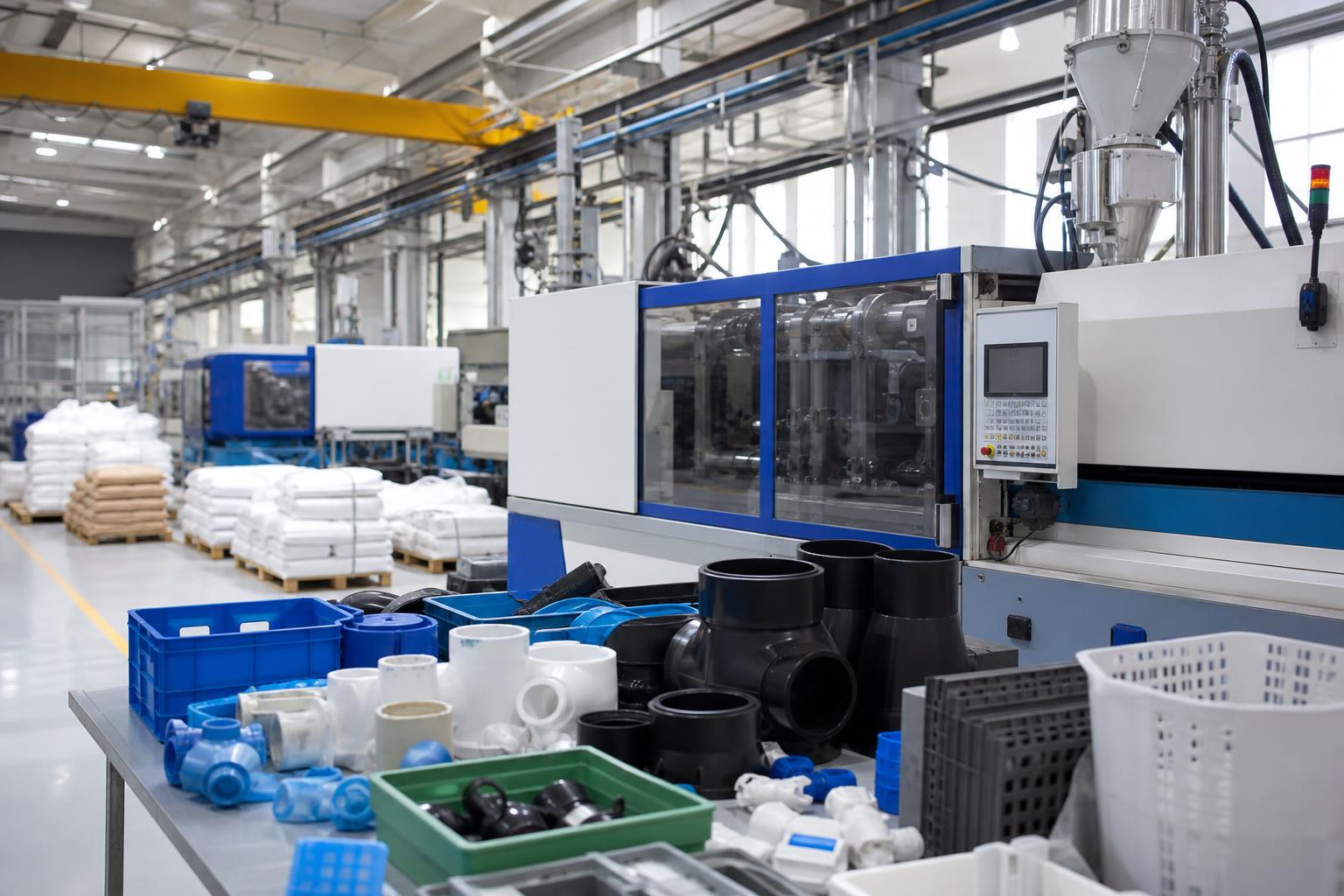 Usine de production de plastique en Algérie avec machines industrielles