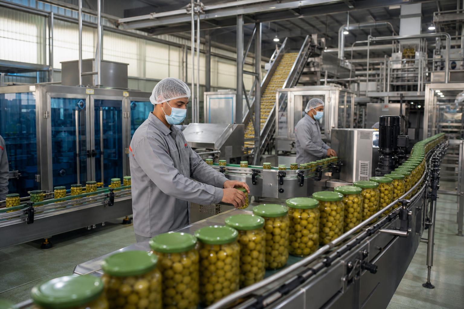 Usine agroalimentaire moderne en Algérie avec lignes de production