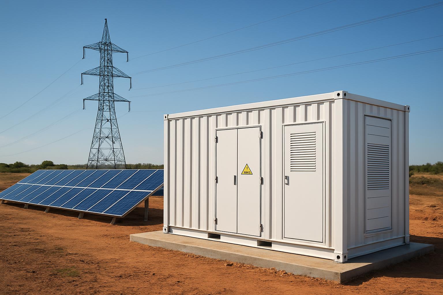 Installation BESS hybride pour projet énergétique en Afrique