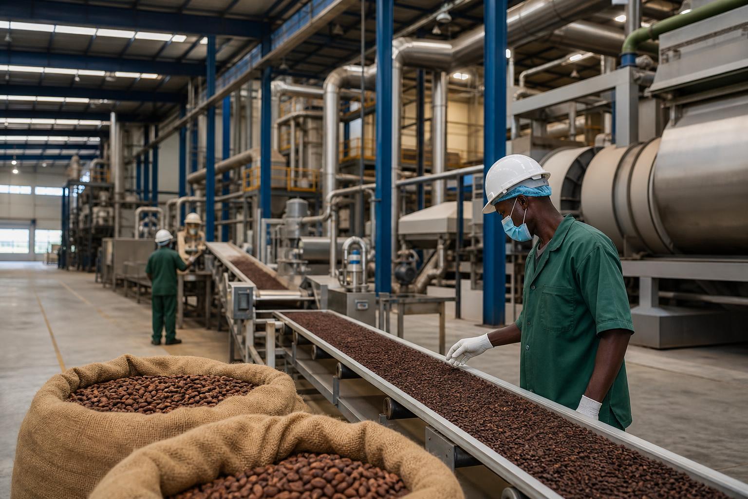 Usine africaine de transformation de matières premières