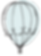 hand drawn hot air balloon moving quickly