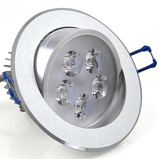 Spot Downlight Direcionável Redondo Cromado de Embutir