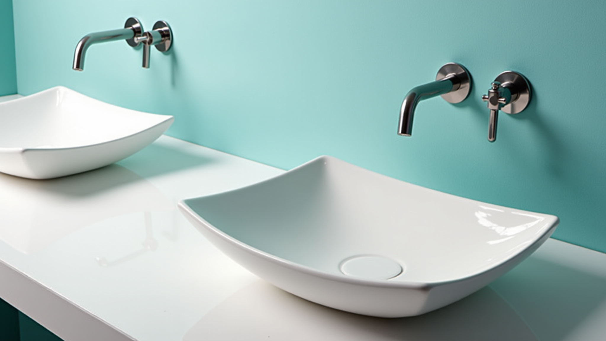 Modern White bathtub and soaps