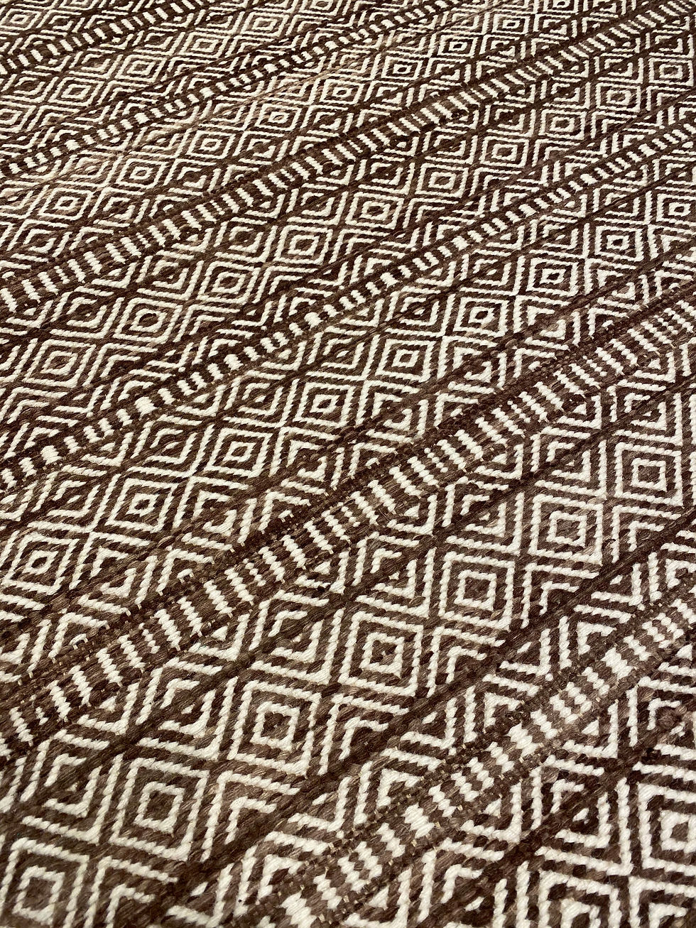 Thumbnail: Wool Indian Flat Weave Rug | 8.0 X 10.0