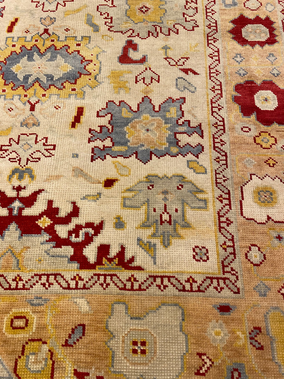 Thumbnail: Wool Indo Oushak Rug | 8.1 X 9.9