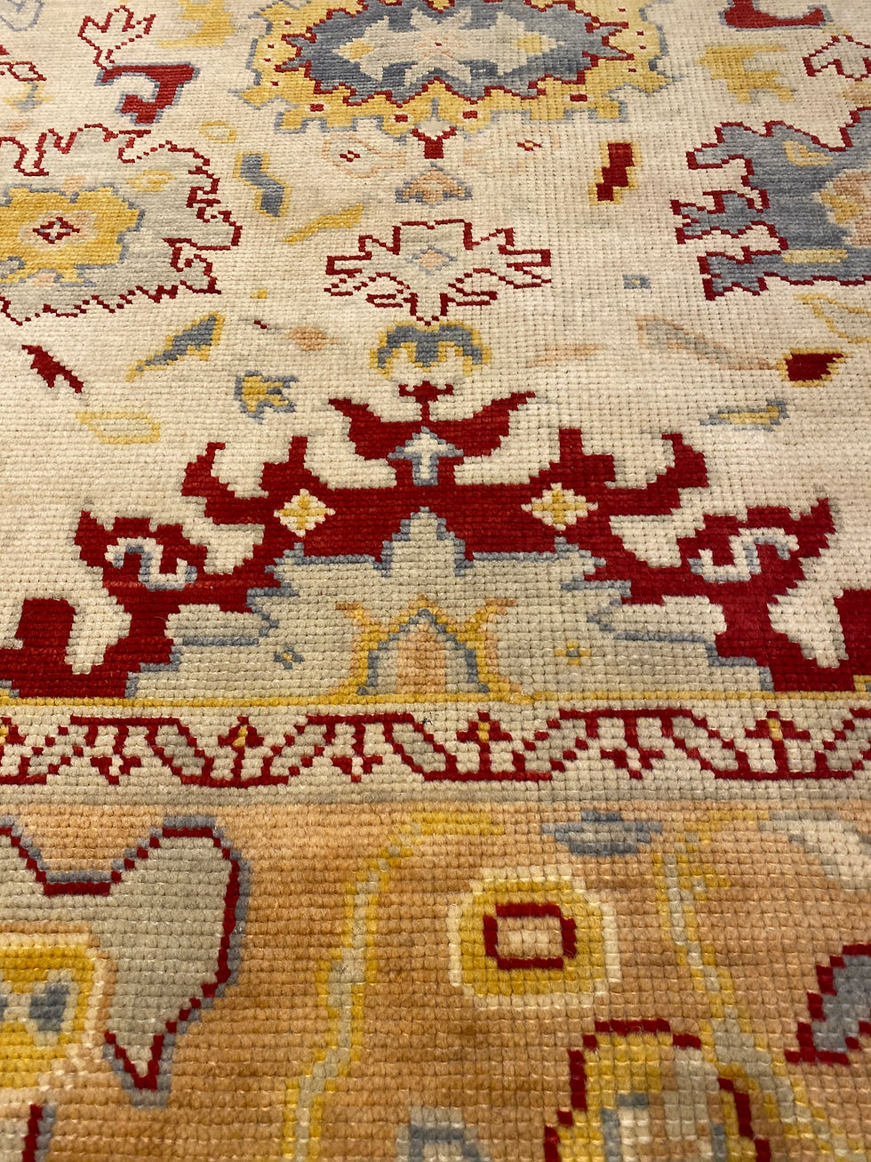 Thumbnail: Wool Indo Oushak Rug | 8.1 X 9.9