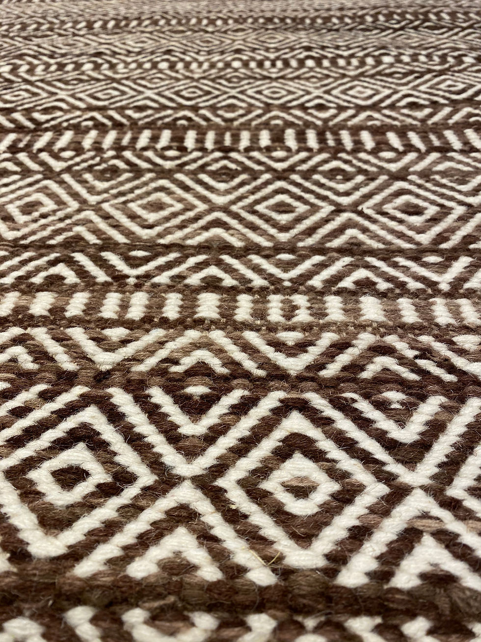 Thumbnail: Wool Indian Flat Weave Rug | 8.0 X 10.0