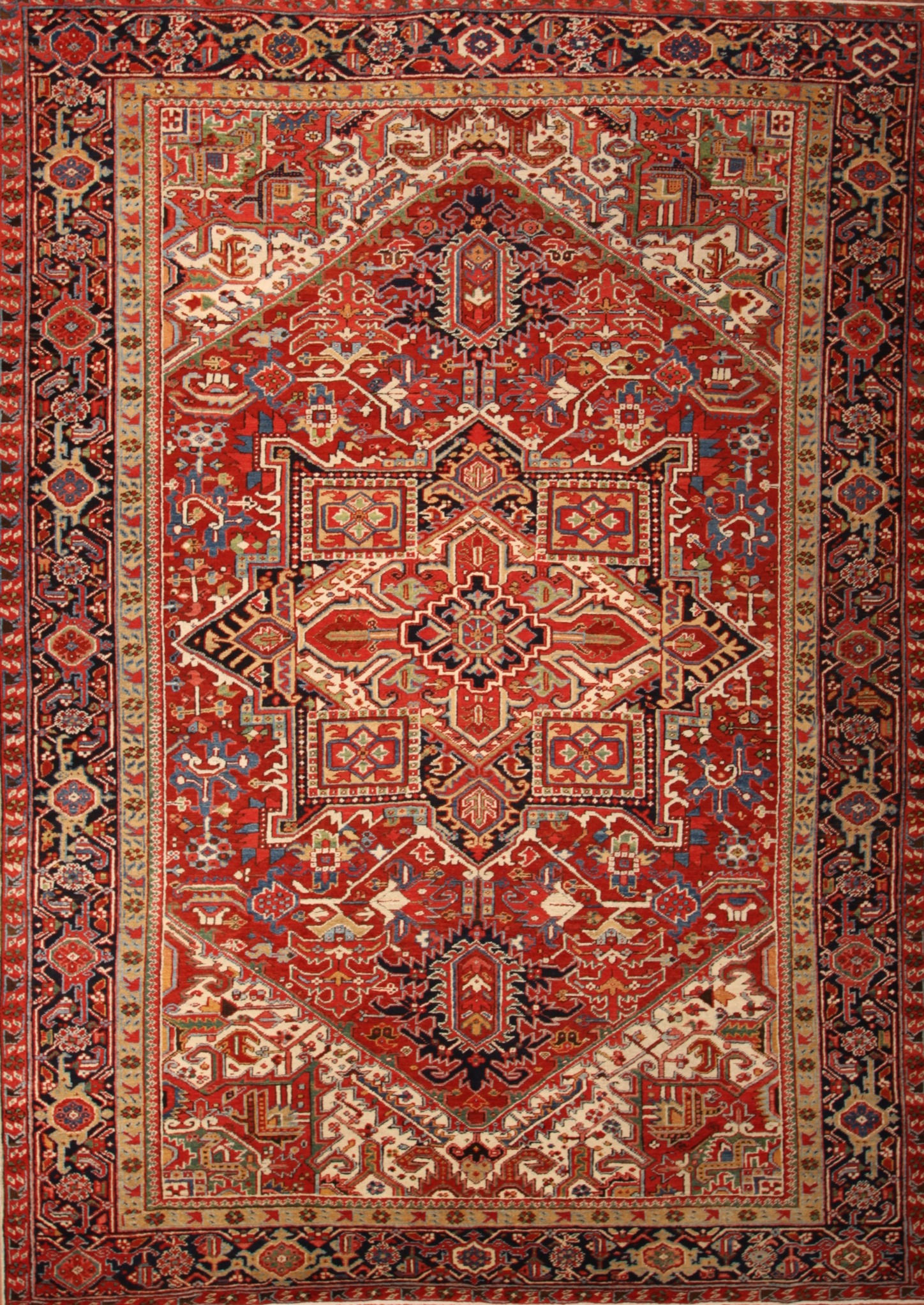 Wool Antique Persian Rug Heriz | 8.6 X 11.10