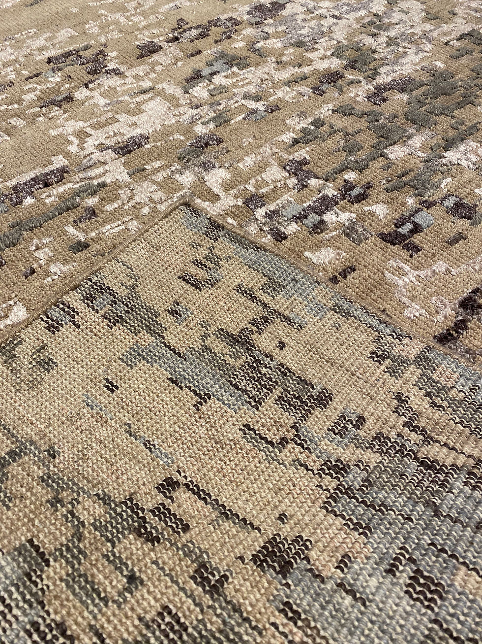 Thumbnail: Wool & Viscose Indian Rug | 9.0 X 12.2
