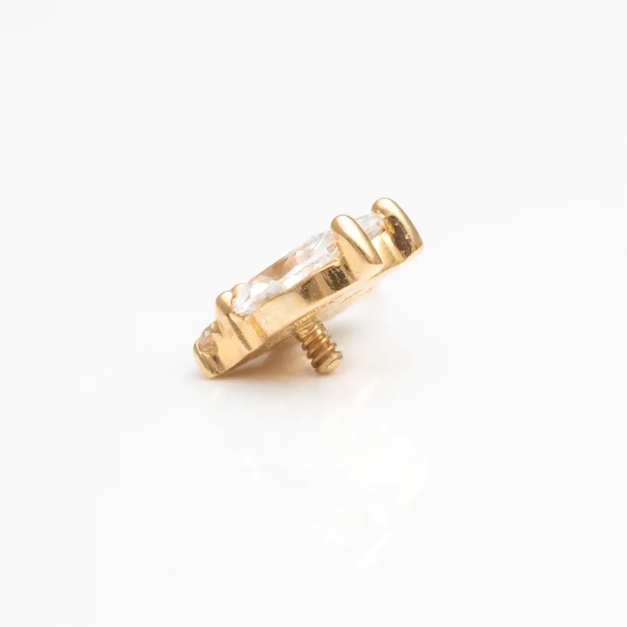 Miniaturbild: 14 Karat Marquise Fan für Conch Piercing mit Zirkonia